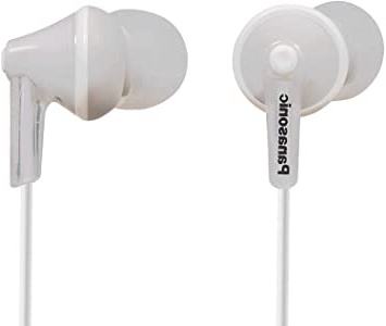 Panasonic RP-HJE125E-W Auriculares Boton con Cable In-Ear (Headphone Sonido Estéreo para Móvil, MP3/MP4, Diseño de Ajuste Cómodo, Imán Neodimio 9mm, Presión de sonido de 97 dB) Color Blanco