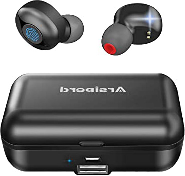 Auriculares Inalámbricos Bluetooth 5.0, Auriculares Deportivos En La Oreja, 60H ReproduccióN CancelacióN de Ruido 3D Ipx5 Resistente al Agua, MicróFono Incorporado con Funda de Carga de 2000 mAh