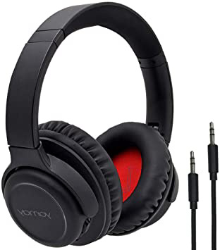 YAMAY Auriculares Bluetooth con Micrófono, Bluetooth 5.0 Audio Estéreo Infinito y 3.5 mm Jack para PC/Mac/Teléfono Móvil/Laptop Trabajar, Gaming o Escuchar Música Cascos