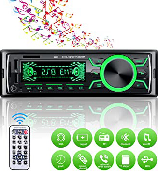 Autoradio Bluetooth, Radio de Coche 4 x 60W, Soporta Llamadas Manos Libres MP3/FM/AM/SD/AUX/USB Archivo y Control Remoto Inalámbrico