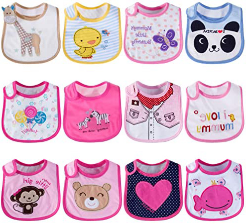 Lictin Baberos de Bebé-12pcs Baberos