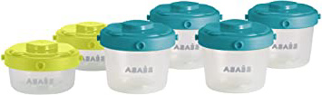 Béaba 912481 - Set de 6 potes de conservación comida para bebés
