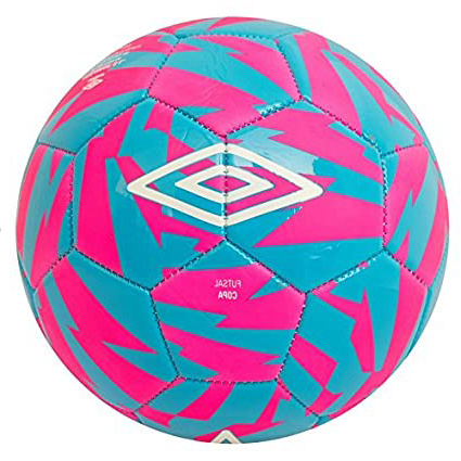 UMBRO Futsal Copa Balón Fútbol, Rosa (Pink GLO) / Azul (Diva Blue) / Blanco, 4