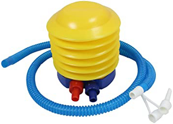 Obbomed PP-1010 Bomba de pie de fuelles de plástico - Deportes inflable y desinflable, yoga gimnasio ejercicio balón de mano Bomba