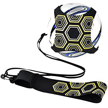 QIMEI-SHOP Fútbol Trainer, Equipo de entrenamiento de fútbol Manos libres Práctica en solitario con cinturón Cuerda elástica Universal Se adapta a # 3# 4# 5 balones de fútbol para niños Adultos