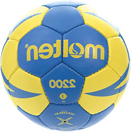 Molten H3X2000 Balón de Balonmano, Azul / Amarillo / Dorado
