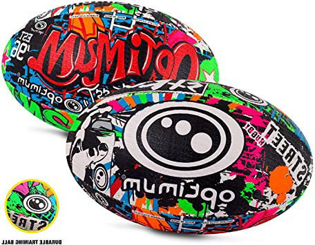Optimum Street II Pelota de Rugby, Hombre, Multicolor
