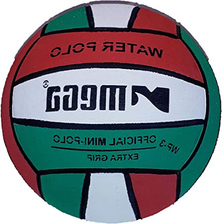 Mega pelota de waterpolo rojo-blanco-verde