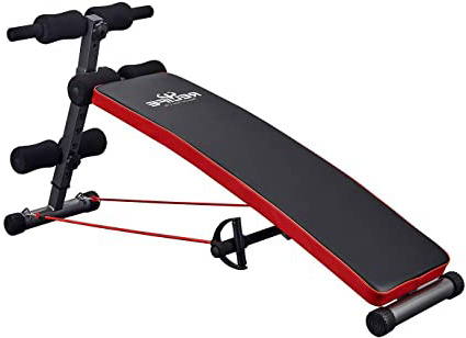 RELIFE REBUILD YOUR LIFE Banco Musculación Abdominales Tabla de Abdominales Banco de Pesas Plegable Ajustable Gimnasio Ejercicios Entrenamiento Fitness