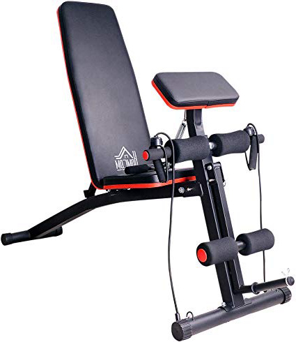 







HOMCOM Banco de Mancuerna Plegable Inclinable Banco de Pesas Musculación Multifuncional para Entrenamiento Completo Máquina de Fitness Gimnasio Hogar






