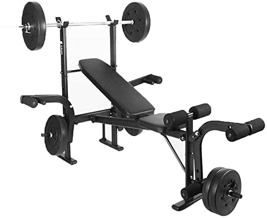 HSBAIS Banco Pesas Asiento Regulable, 4 Posición Plegable Banco de Fitness Multifunción Banco de Ejercicio Banco de Musculación (el Precio del Producto no Incluye Barra),Black_114x43x17cm