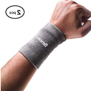 senston Muñequeras de Compresión Deportes Banda Munequera Baloncesto Munequeras Tenis Wrist Wraps para Bádminton,Gimnasio,Ciclismo, Voleibol, Fútbol, Capacidad de absorción Ligera