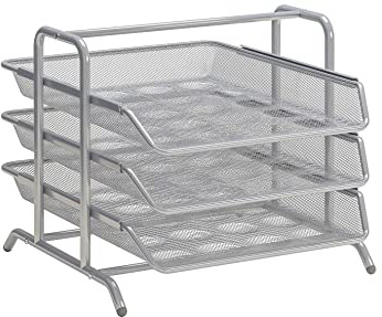 Ikea Bandeja para Cartas, Metal, Gris, 38x29x5 cm