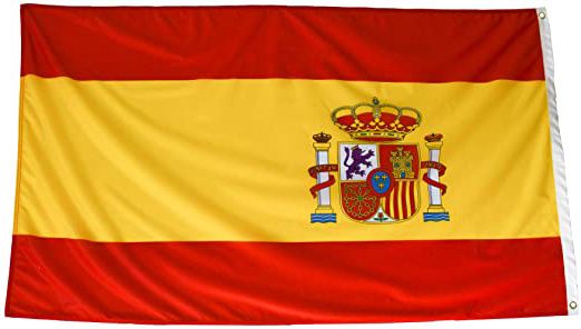 esvendio Bandera de España Grande (2pcs) de Tela Fuerte, Bandera Española para Exterior 150x90 cm