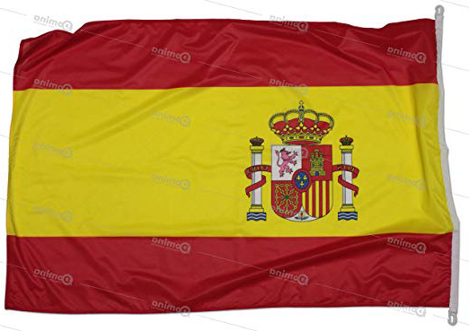 Bandera España 150x100 cm en tela náutico resistente al viento 115g/m²,bandera española 150x100 lavable,bandera de Espana 150x100 alta calidad con cordón,doble costura perimetral y cinta de refuerzo