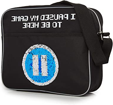 CityComfort I Paused My Game To Be Here Mochila Bandolera Con Lentejuela Reversible, Bolso Bandolera Grande Con Correa Larga Para Portátil, Mochilas Para Viaje Gimnasio Colegio, Regalos Para Gamers