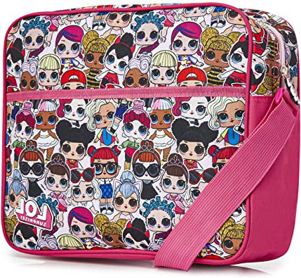 L.O.L. Surprise! Bolso Bandolera para Niña con Muñecas LOL, Bolsa de Mensajero para Colegio Deporte Viaje, Cartera Escolar de Color Rosa, Regalos Originales para Niñas Adolescentes