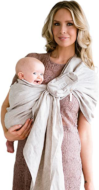 LILLEbaby Bandolera Portabebés de Anilla con Bolsillo Removible (Golden Harvest Natural)