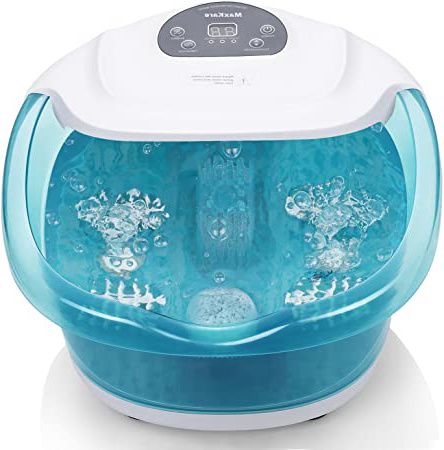 MaxKare Masajeador de Pies Hidromasaje para Pies Spa /Baño con Agua Burbujas y Calor para Su Relajante y Rejuvenecimiento (Lago verde)