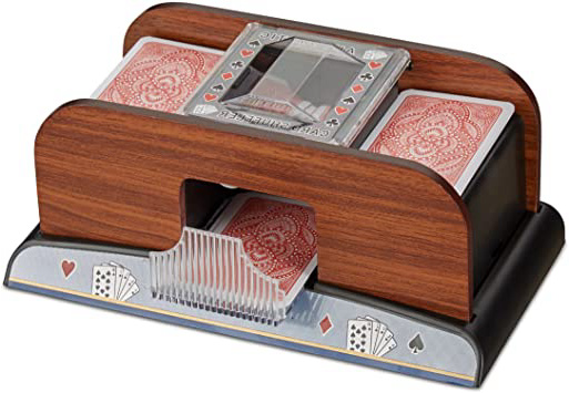
                
                    
                    
                

                
                    
                    
                        Relaxdays Mezclador de Cartas, Barajador Automático a Pilas, Efecto Madera, Plástico, 10 x 24 x 13,5 cm, Marrón, Color (10021343)
                    
                

                
                    
                    
                
            