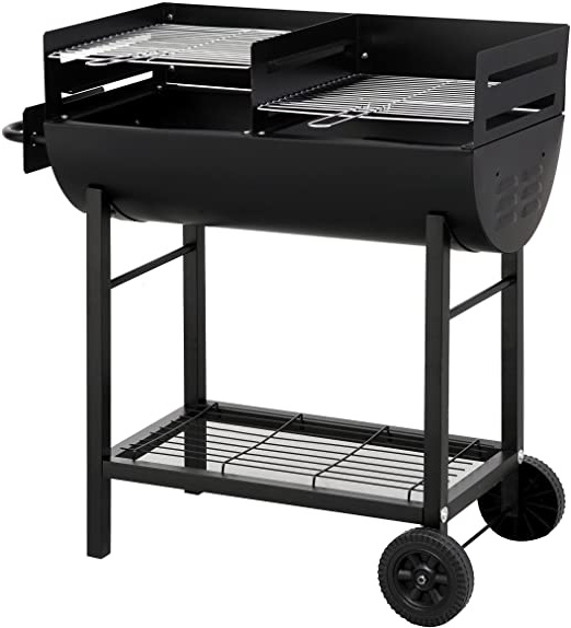 Tepro Detroit Parrilla Barril Carbón Vegetal Negro - Barbacoa (Parrilla, Carbón Vegetal, Barril, Parrilla, Negro, Rectangular)