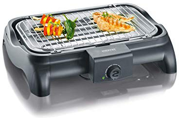 Severin Barbacoa Grill PG 1511 - Barbacoa de Mesa, Superficie de Grill, 37 x 23 cm, 2.300 W, Negro