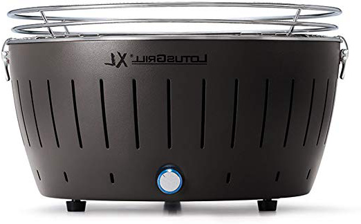 LotusGrill G-AN-435 - Barbacoa de carbón sin humo, color antracita, diámetro de la parrilla del grill de 435 mm, altura 257 mm, XL