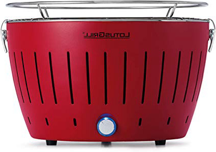 LotusGrill G-RO-34 - Barbacoa de carbón sin humo 35 x 26 x 23.4 , color rojo