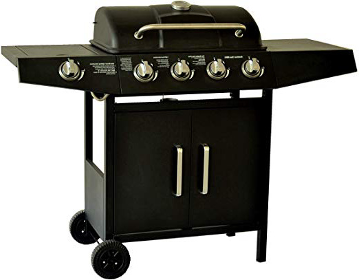 Barbacoa de gas para exteriores 4 + 1 quemador