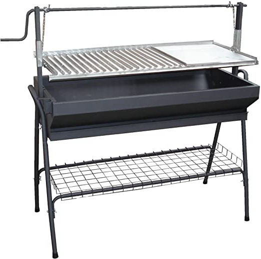 







IMEX EL ZORRO Barbacoa con Parrilla-Plancha y Elevador, Negro, 60x50x115 cm, 71763






