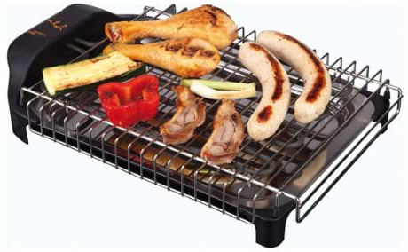 Jata BQ101 Electro Barbacoa Sin Humos Ni Olores Parrilla con 2 Alturas para Cocinar Sano en el interior con Todas las Comodidades 2400 W