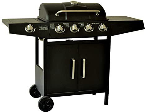 Barbacoa de gas para exteriores 4 + 1 quemador