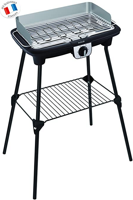 Tefal BG921812 Easy Grill XXL - Barbacoa eléctrica sobre patas y mesa (2500 W, con termostato regulable)