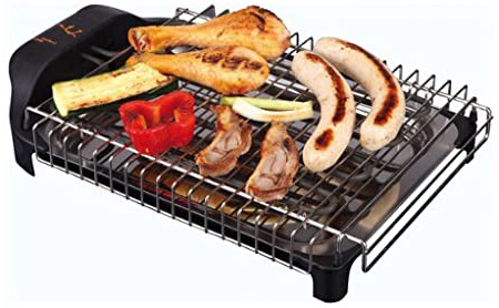 Jata BQ101 Electro Barbacoa Sin Humos Ni Olores Parrilla con 2 Alturas para Cocinar Sano en el interior con Todas las Comodidades 2400 W