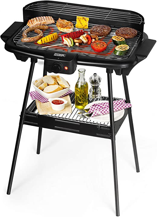 Barbacoa eléctrica Princess 112247 – Equipada con pie – Gran tamaño