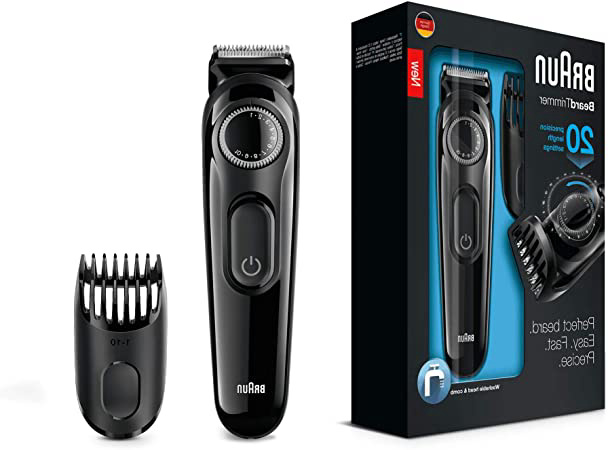 Braun BeardTrimmer BT3022 - Recortadora Barba y Cortapelos, con Cuchillas Afiladas de Larga Duración, Negro