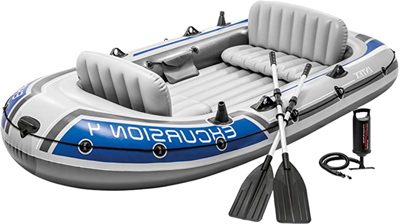 Intex 68324NP - Barca Hinchable Excursion 4 con 2 Remos 315 x 165 x 43 cm