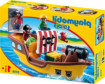 PLAYMOBIL 1.2.3 Barco Pirata, a Partir de 1.5 Años (9118)