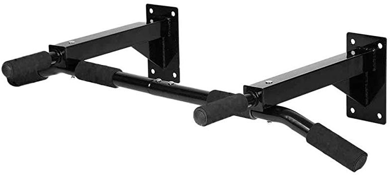 OcioDual Barra de Dominadas de Pared Elevación Pull Up Flexiones Dorsales hasta 350Kg Negra Gym Gimnasio para el Hogar Casa Fija