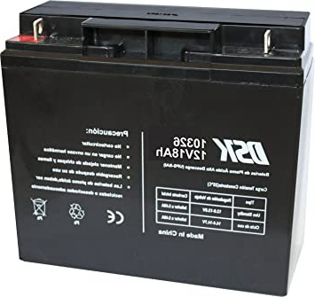 DSK 10326 - Batería de Plomo ácido Recargable de 12V 18Ah Ideal para Sistemas de Alarma de Seguridad, Iluminación de Emergencia, Equipos Eléctricos OEM, Sistemas SAI, Movilidad Eléctrica, Negro