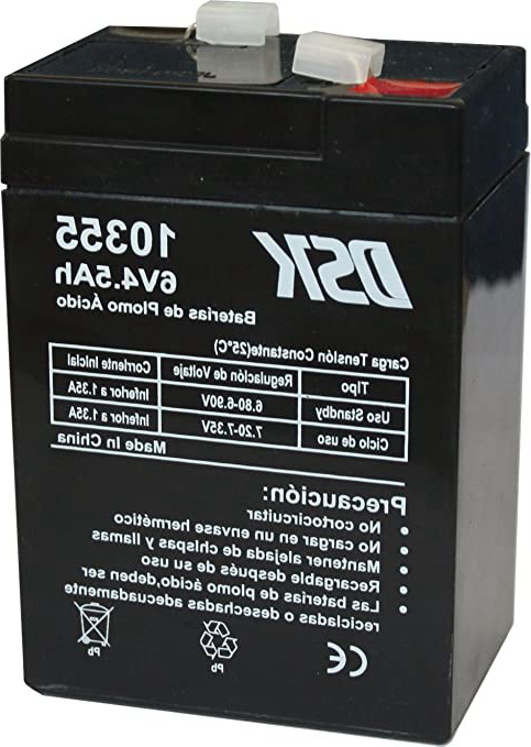 DSK 10355 - Batería Plomo Acido 6V 4,5 Ah, Negro