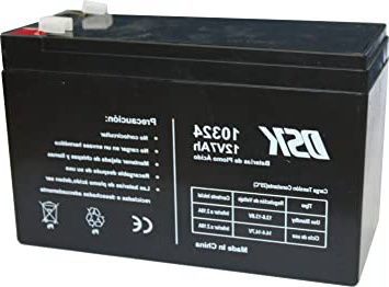DSK 10324 - Batería plomo acido 12V 7 Ah, Negro