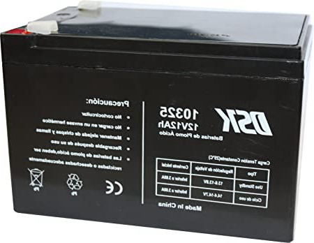 







DSK, Batería Plomo Acido 12V 12 Ah, Ideal para Alarmas Hogar, Juguetes Eléctricos, Cercads, Balanzas, Negro






