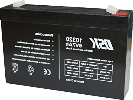 DSK 10320 - Batería Plomo Acido 6V 7 Ah, Negro