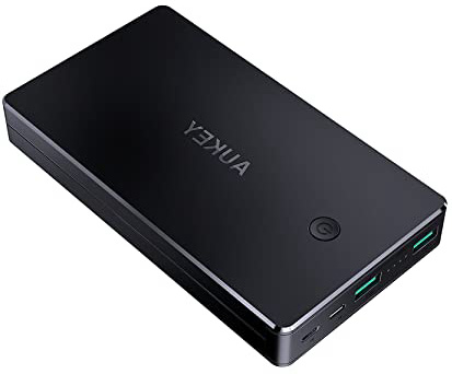 AUKEY Bateria Externa 20000mAh Power Bank con 2 Entrada (Lightning+Micro USB), 2 Salidas USB 3,4A para iPhone 11Pro/ XS Max/XR/ 8/7/ 6s , Samsung S10+/ S10, Tablets y más