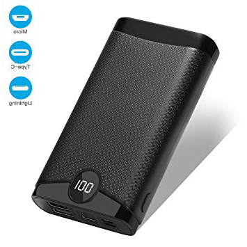 POSUGEAR Powerbank 20000mAh, Bateria Externa para Movil con 3 Entradas de USB C/Micro/L ightning, 2 Salidas y Pantalla LED Compatibles con Todos Los Teléfonos y Tabletas