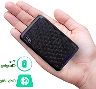 Power Bank 10000mAh Cargador Portátil con Gran Capacidad y Doble Salida USB (5V / 2.4A) para IPhone/Samsung/Tablets, Batería Externa de Carga de Alta Velocidad, Pequeña y Liviana para Trabajas Viajas