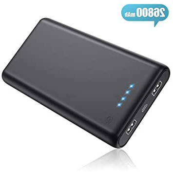 Pxwaxpy Batería Externa para Móvil 26800mAh, 【2019 Nueva Version Alta Capacidad】 Power Bank Pantalla LED con 2 Puertos USB de Alta Velocidad Cargador Portátil para Smartphone, Tableta PC, etc