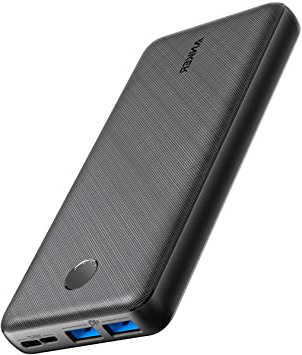 Anker Powerbank 20000 mAh Anker PowerCore Essential Bateria externa, con tecnología PowerIQ y entrada USB-C, cargador portatil de gran capacidad compatible con iPhone, Samsung, iPad y más
