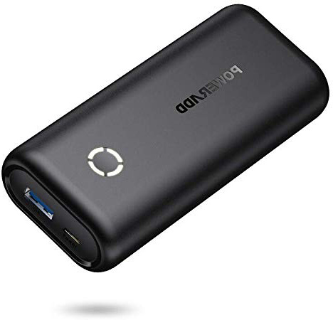 POWERADD EnergyCell Mini Power Bank 10000mAh Cargador Portátil Batería Externa con Salida de 2.4A Carga rápida para iPhone,Samsung,Xiaomi,Huawei,Tablets y más Dispositivos-Negro